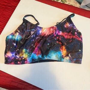 Curvy Beach Galaxy Scoop Bikini Top